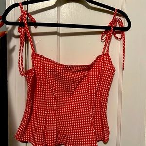 Zara gingham crop top